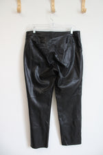 Ann Taylor Black Faux Leather Pants | 10