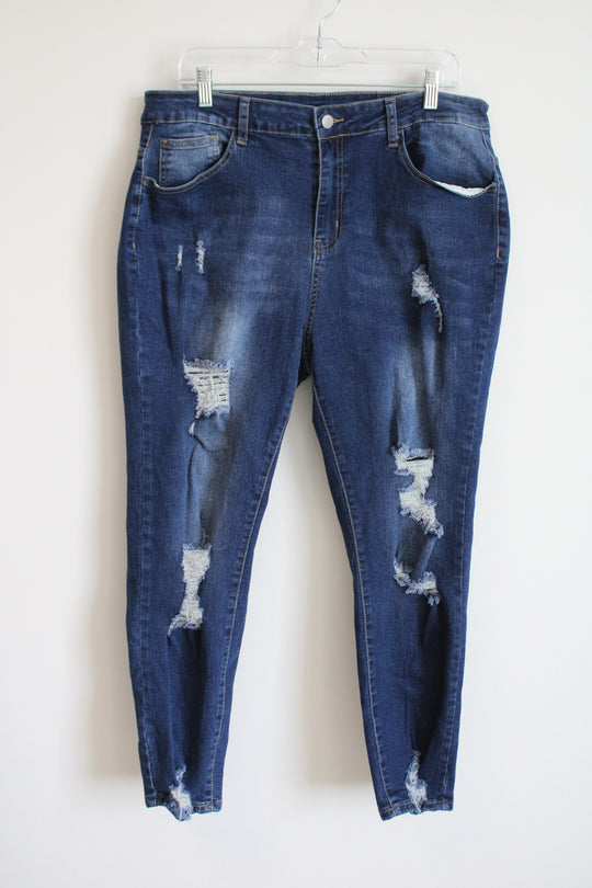 Shein Curve Distressed Jeans | 2XL