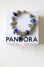 Pandora Blue Beaded Charm Bracelet