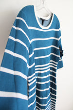 NEW Lane Bryant Blue & White Striped Knit Dress | 14/16