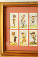 Framed Reprints of 1931 Churchman's Cigarettes "Prominent Golfers" Cards