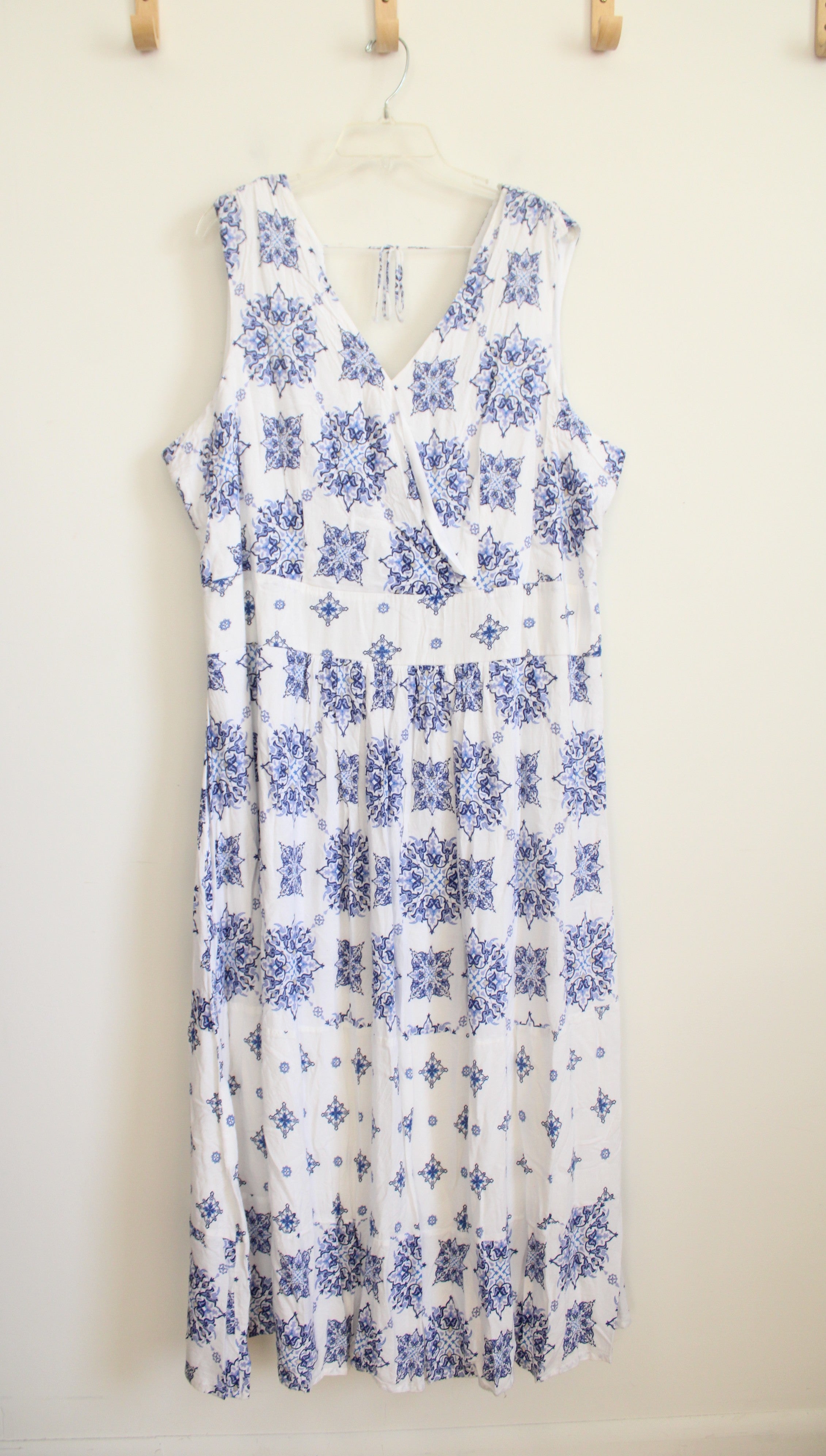 Denim 24/7 Blue & White Maxi Dress | 22W