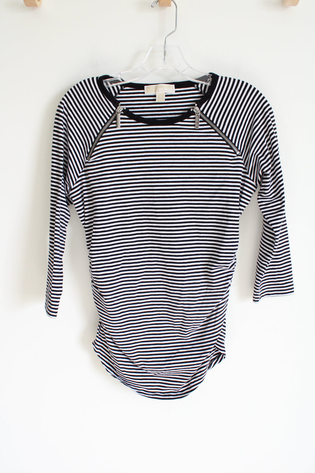 Michael Kors Black Striped Long Sleeved Shirt | M