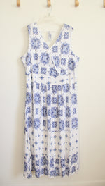 Denim 24/7 Blue & White Maxi Dress | 22W