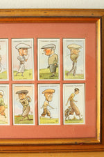 Framed Reprints of 1931 Churchman's Cigarettes "Prominent Golfers" Cards