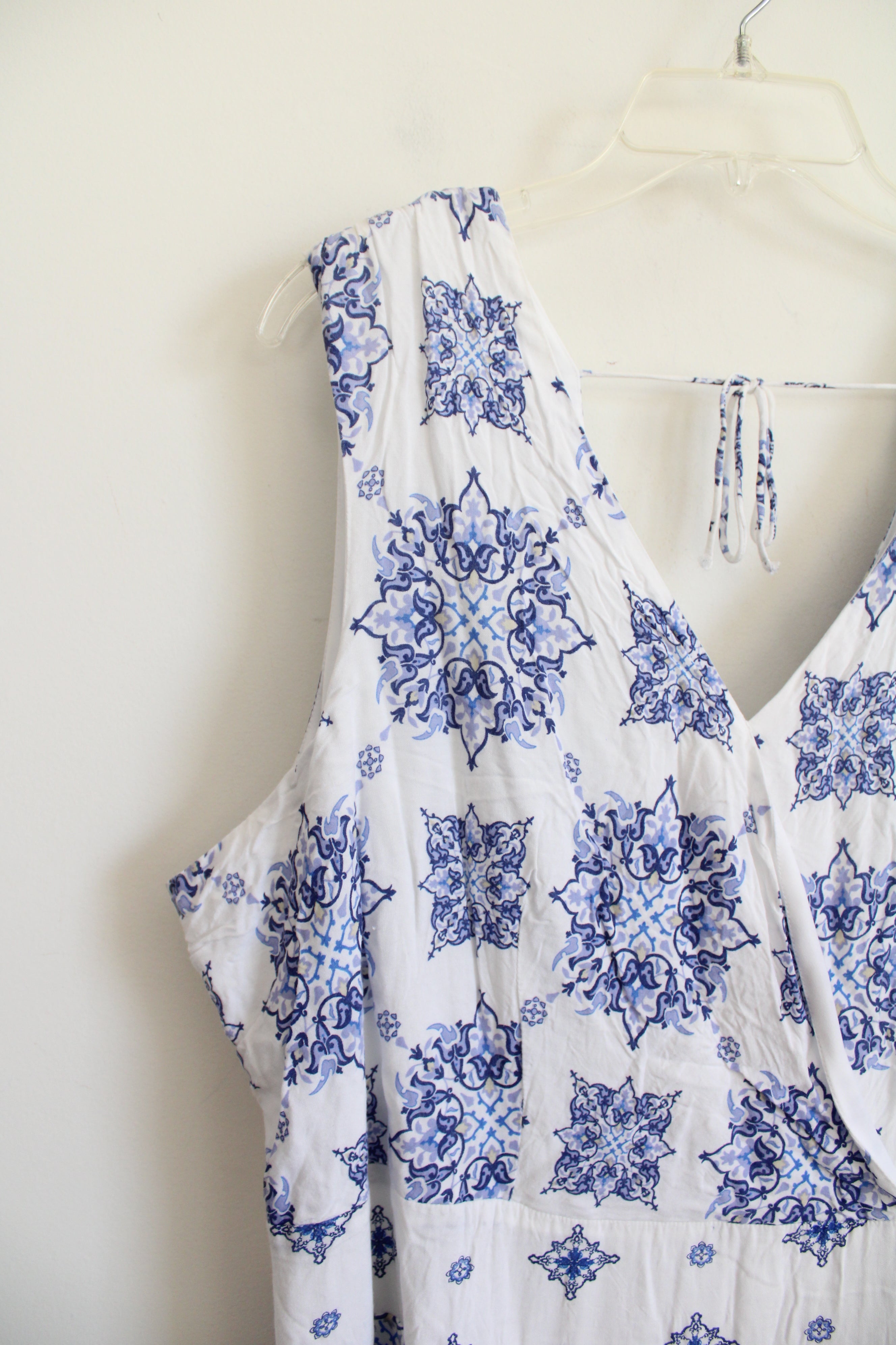 Denim 24/7 Blue & White Maxi Dress | 22W