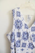 Denim 24/7 Blue & White Maxi Dress | 22W