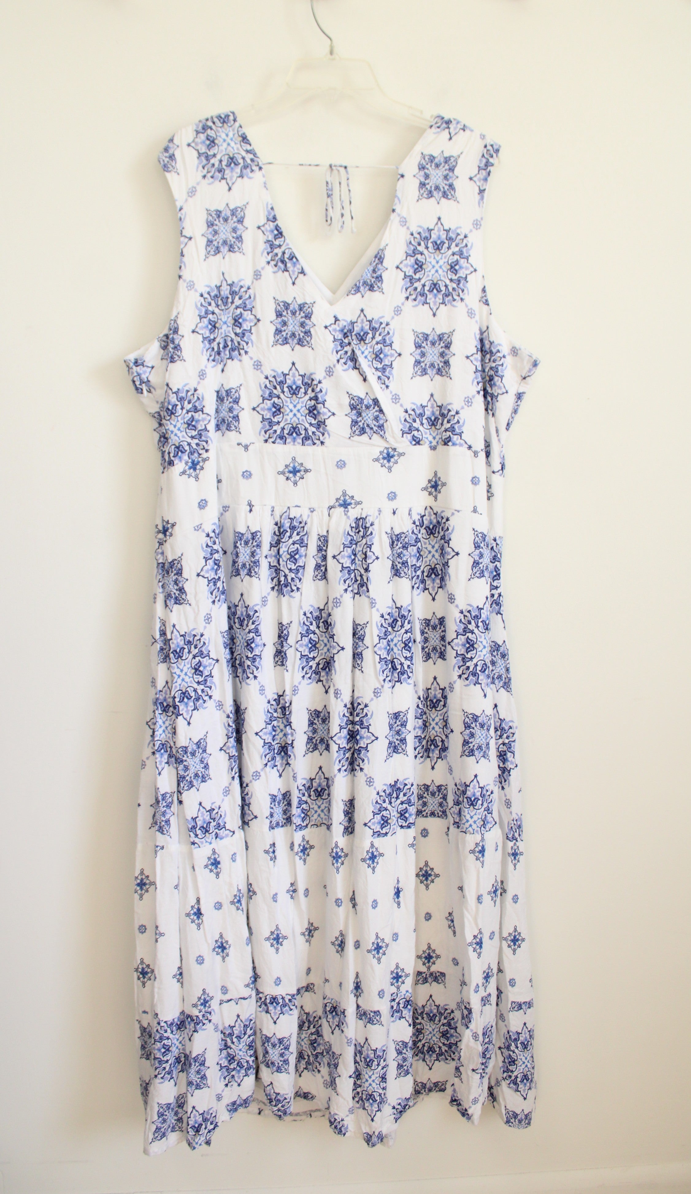 Denim 24/7 Blue & White Maxi Dress | 22W