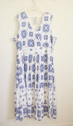 Denim 24/7 Blue & White Maxi Dress | 22W
