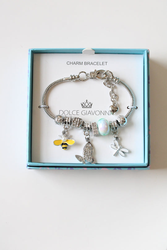 Dolce Giavonna Spring Theme Charm Bracelet