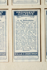 Framed Reprints of 1931 Churchman's Cigarettes "Prominent Golfers" Cards