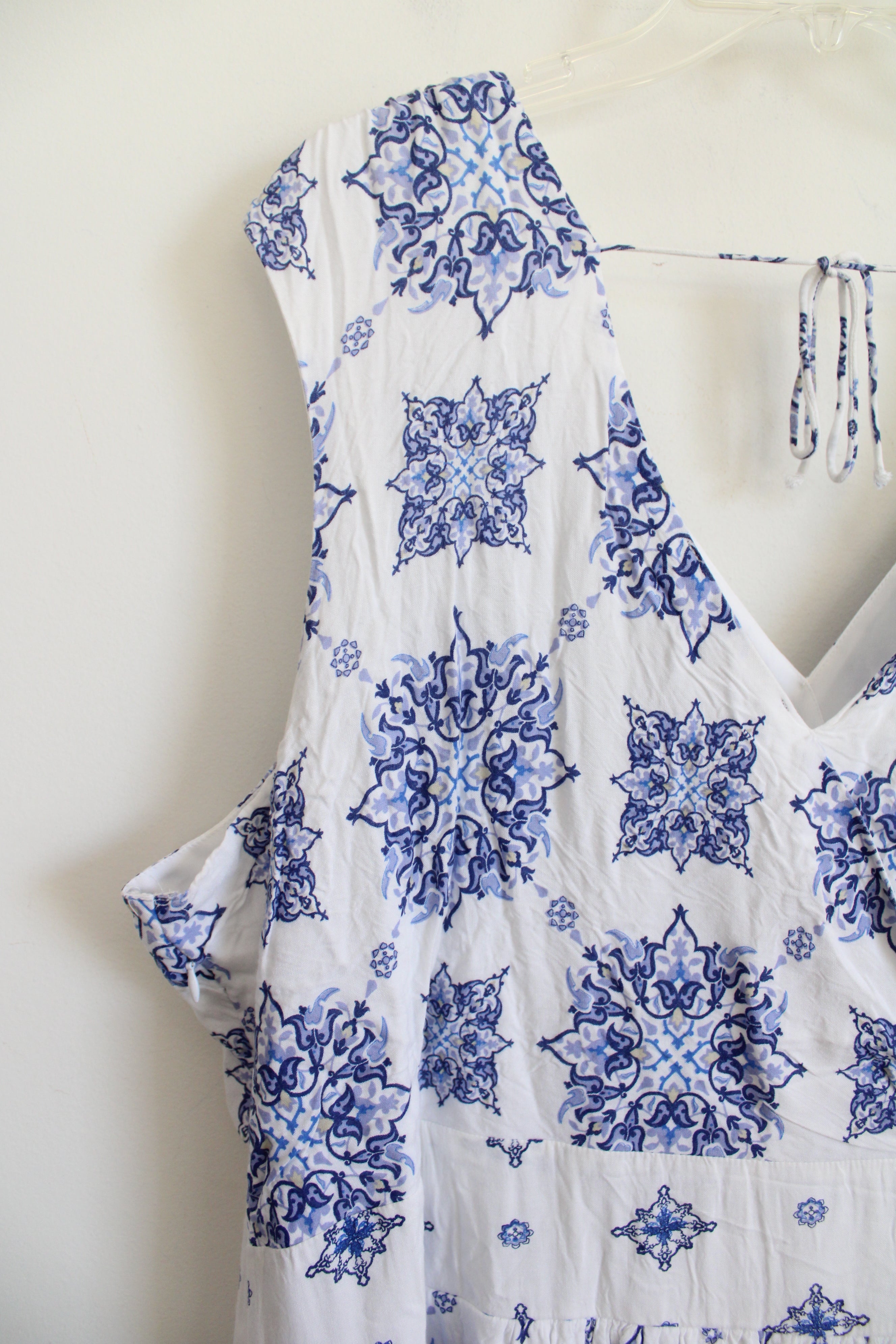 Denim 24/7 Blue & White Maxi Dress | 22W