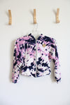 Belle Du Jour Blue Purple & White Tie-Dyed Jacket | Youth M