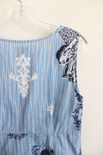 Heritage Collection By Bass Blue & White Patterned Cotton Dress | 10