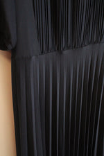 New Sharagano Deep Navy Pleated Short Sleeve Dress With Belt | 14