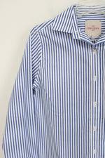 Casa Cabana Blue White Striped Button Down Shirt | XS