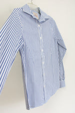 Casa Cabana Blue White Striped Button Down Shirt | XS