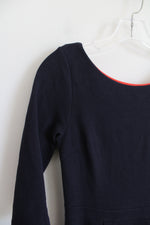Boden Navy A-Line 3/4 Sleeve Dress | 4R