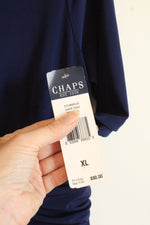NEW Chaps Blue Short Sleeve Wrap Dress | XL