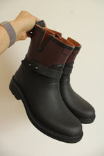 Rag & Bone New York Black and Maroon Rain Boots | Size 37 (7)