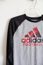 Adidas Football Gray & Black Baseball Tee | Youth M (10/12)