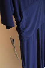 NEW Chaps Blue Short Sleeve Wrap Dress | XL