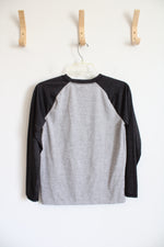 Adidas Football Gray & Black Baseball Tee | Youth M (10/12)