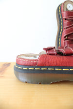 Dr. Martens Vintage Chunky Red Strappy Sandals | Size 5
