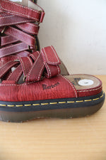 Dr. Martens Vintage Chunky Red Strappy Sandals | Size 5