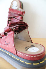 Dr. Martens Vintage Chunky Red Strappy Sandals | Size 5