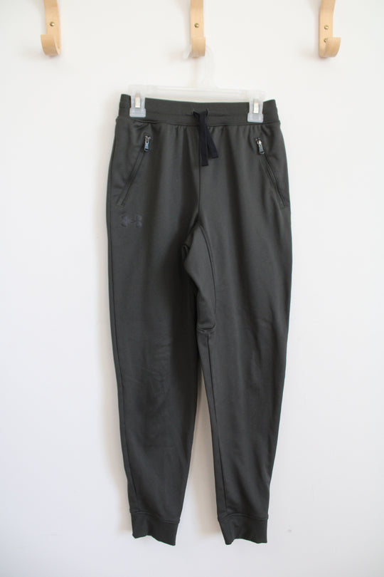 Under Armour Olive Green Jogger Sweatpants | Youth M