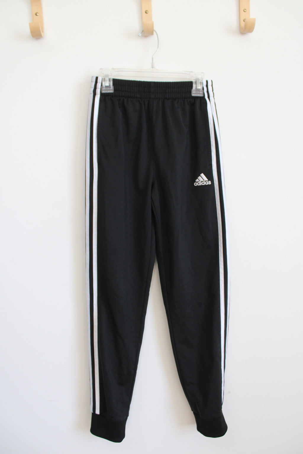Adidas Black & White Side Stripe Jogger Sweatpants | Youth M (10/12)