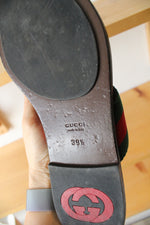 Gucci Kika Interlocking G Web Sandal | Size 39 1/2 (9.5)