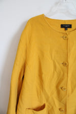Talbots Wool Blend Mustard Yellow Lightweight Coat | 20W