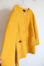 Talbots Wool Blend Mustard Yellow Lightweight Coat | 20W