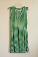 NEW Max Studio Green Multi Pattern Sleeveless Dress | M