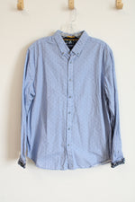 Denim & Flower Blue Pinstripe Dotted Button Down Shirt | XL