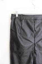 NEW Boohoo Black Wide Leg Faux Leather Pants