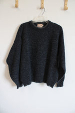 Woolrich Vintage Gray & Navy Knit Sweater | L