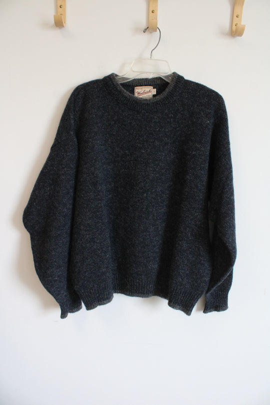Woolrich Vintage Gray & Navy Knit Sweater | L