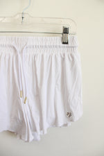 Justice White Athletic Shorts | Youth M (10)