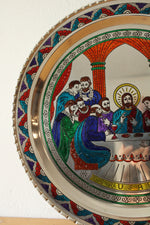 Miro David Hand Made Silver Plated "Last Supper" Wall Plate