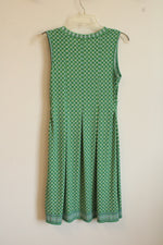 NEW Max Studio Green Multi Pattern Sleeveless Dress | M
