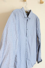 Denim & Flower Blue Pinstripe Dotted Button Down Shirt | XL