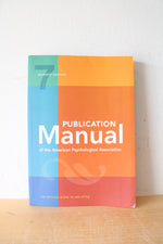 Publication Manual Of The American Psychological Association 7th Edition