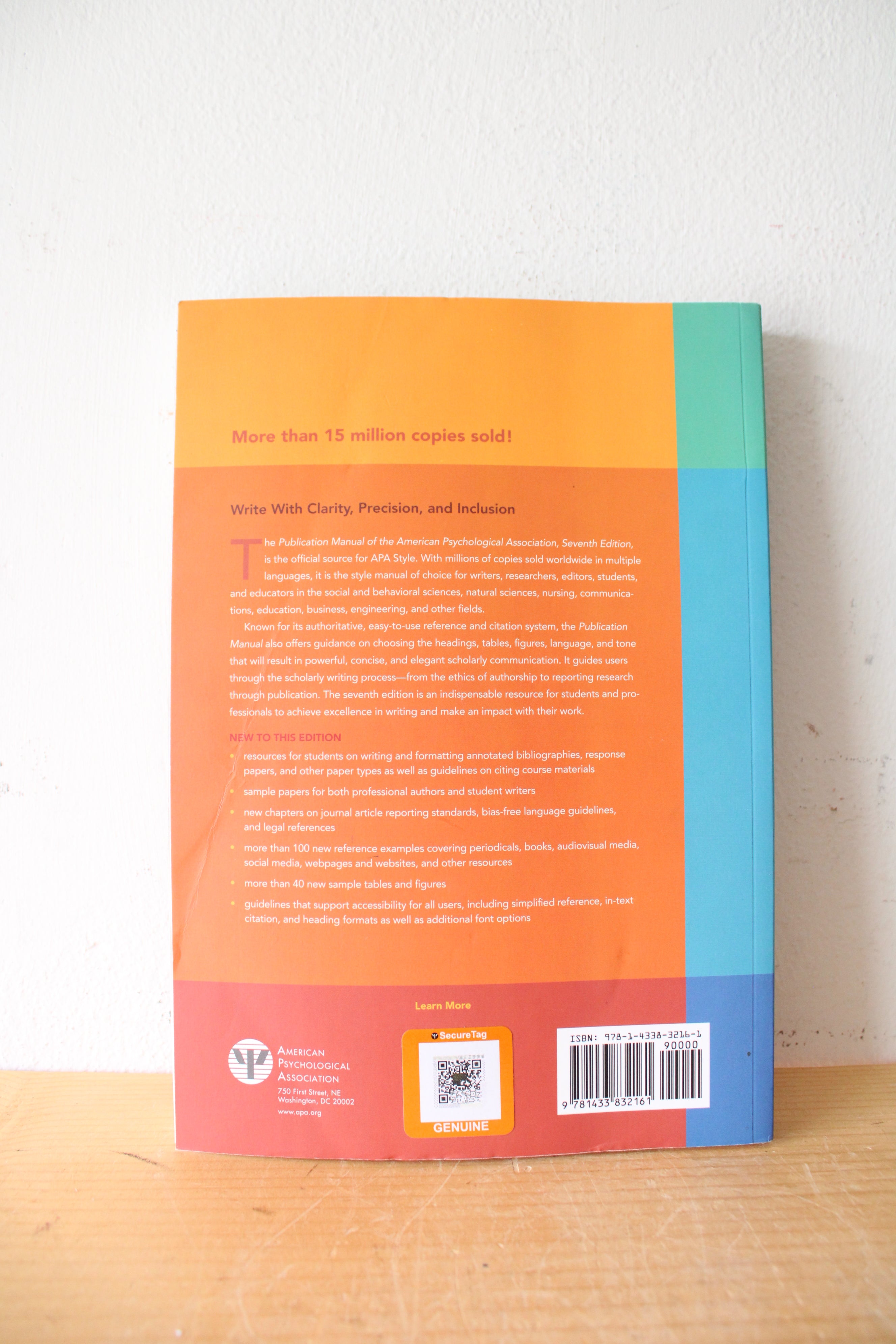 Publication Manual Of The American Psychological Association 7th Edition