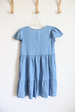 Cat & Jack Blue Chambray Button Down Dress | Youth XL (14)
