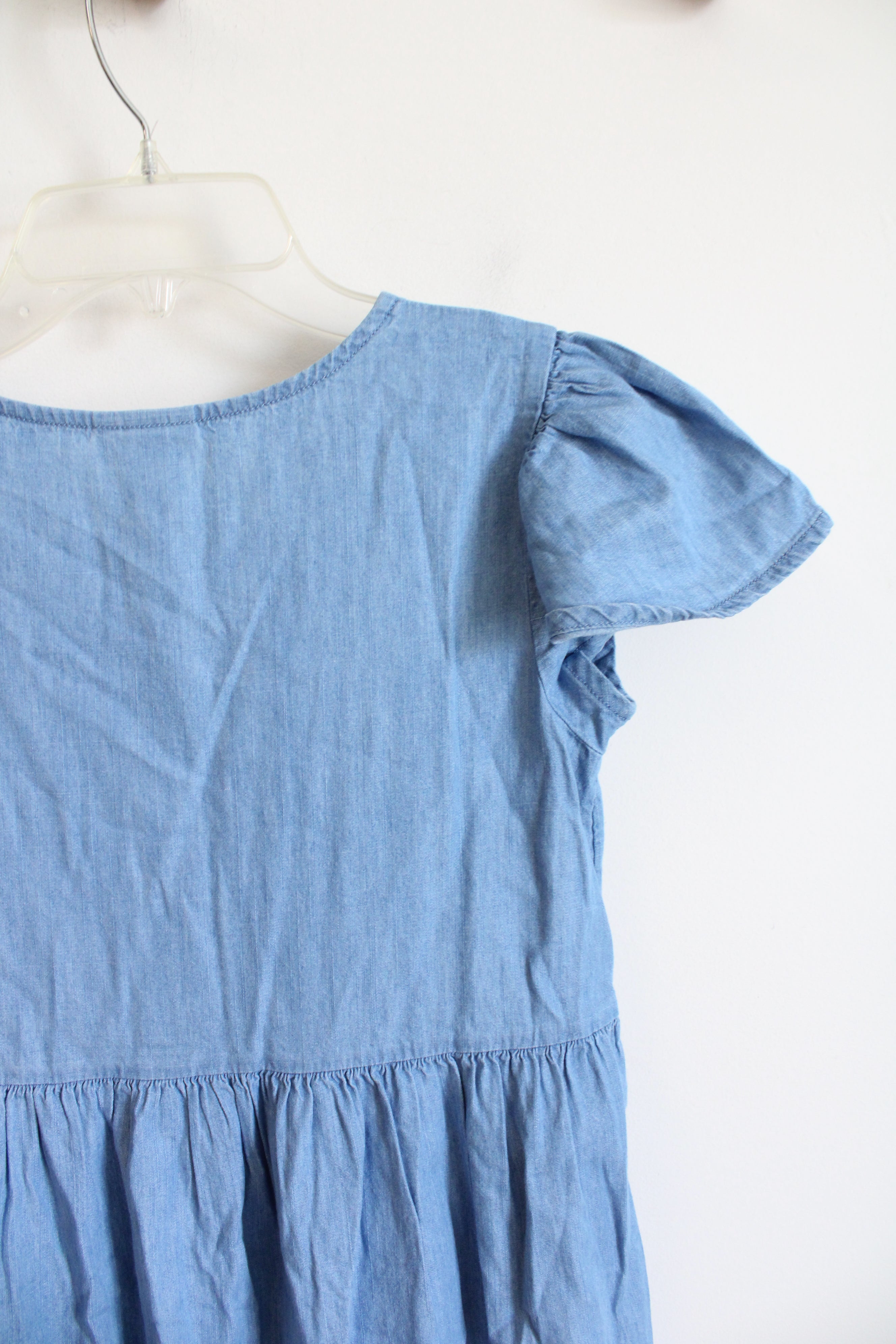 Cat & Jack Blue Chambray Button Down Dress | Youth XL (14)