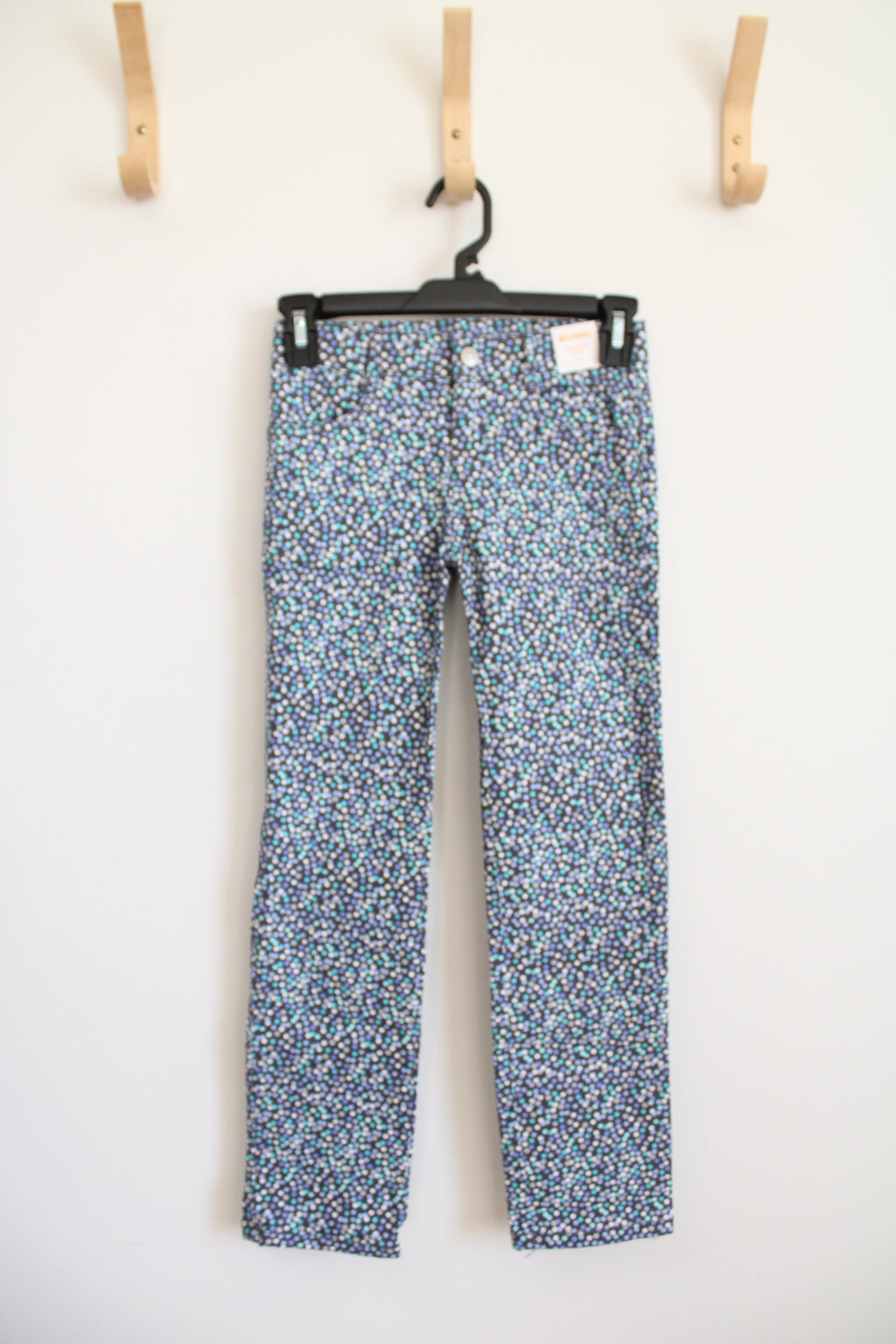NEW Gymboree Gray Teal & Blue Dotted Pants | Youth 8