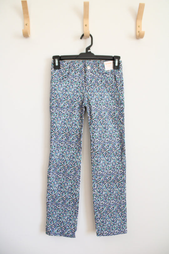 NEW Gymboree Gray Teal & Blue Dotted Pants | Youth 8